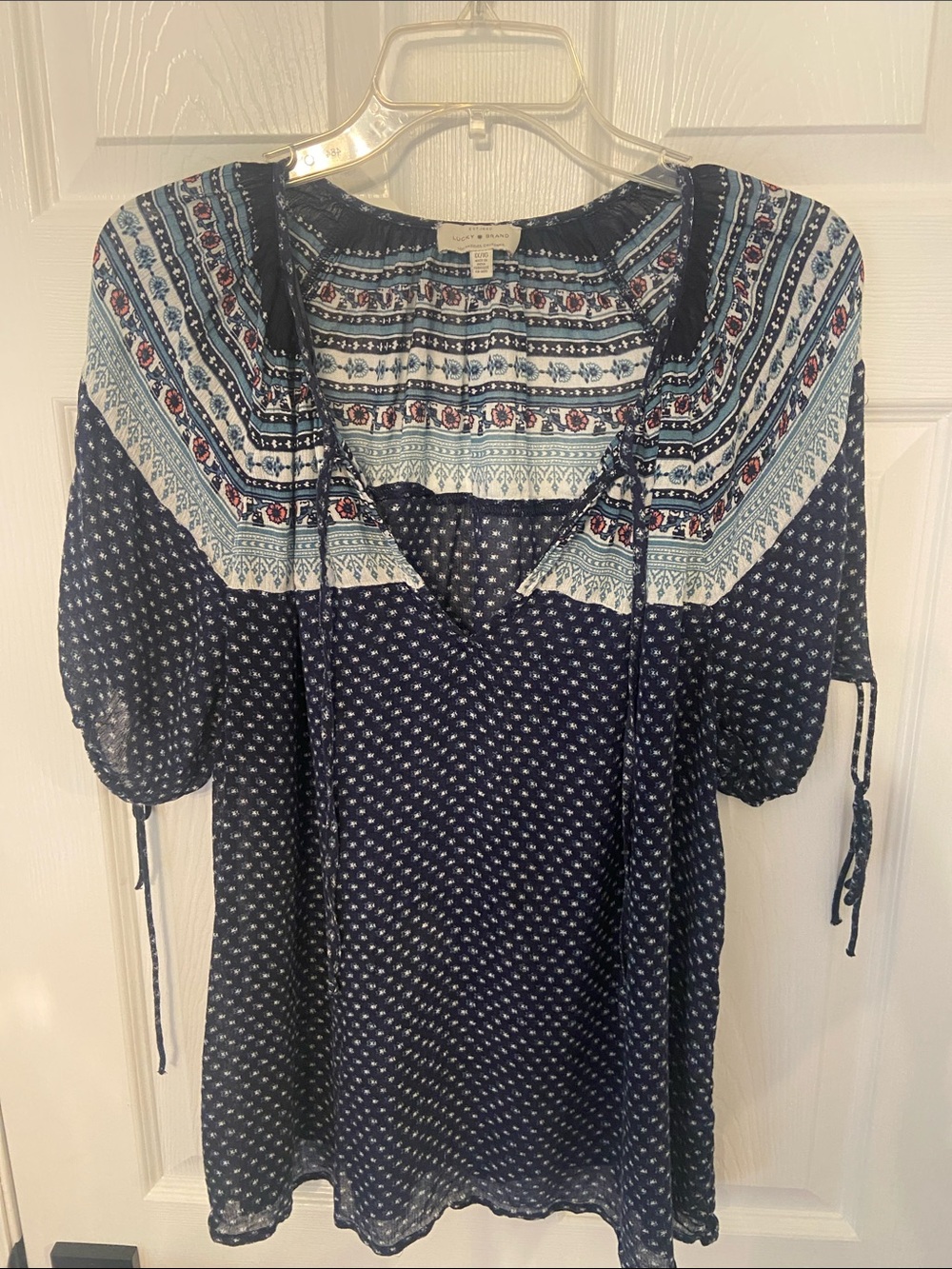 Lucky Brand Navy Printed Tunic